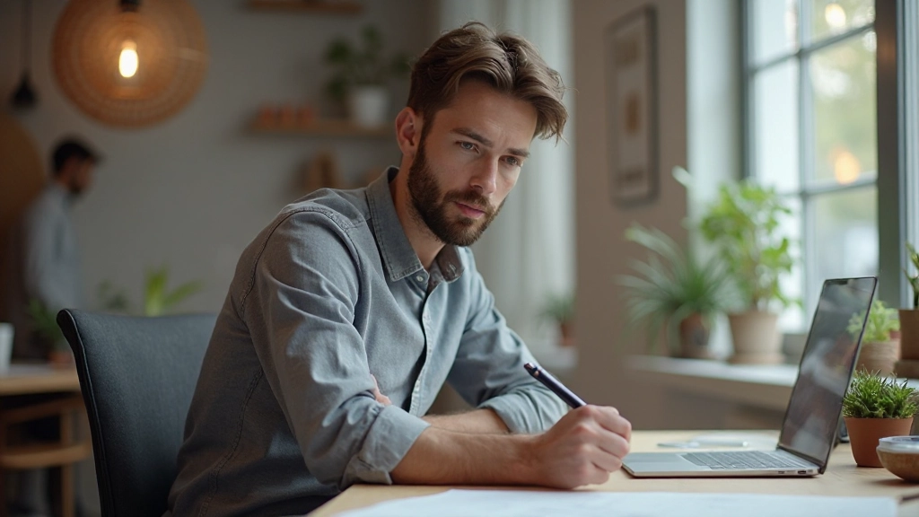 Creatieve professional werkend aan visueel project met digitale tools