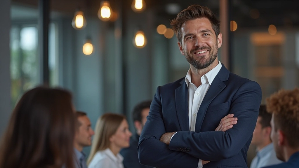 Innovatieleider presenteert strategisch plan met kleurrijke grafieken